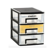 Stanley STST40712-1 Essential Porta Minuteria Large 3 Cassetti Estraibili Trasparenti colore Nero