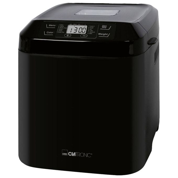 Clatronic BBA 3774 Macchina per il Pane 12 programmi 1500 g 3 L timer 13h 550 W colore Nero