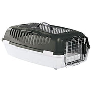 Stefanplast 84583 Gulliver 3 Top Free Trasportino per Cani e Gatti con Doppia Apertura Frontale e Superiore Sistema di Fissaggio con Cinture di Sicurezza Vaschetta per l'Acqua e 4 Ruote Girevoli colore Grigio