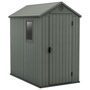 Keter K256872 Darwin Casetta da Giardino Effetto Legno 2 m² 125,8x184,5x205,1H cm colore Verde Salvia