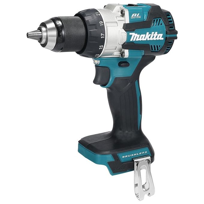 Makita DHP489Z Trapano avvitatore a percussione a batteria 18V 73 Nm 21 livelli di coppia motore brushless doppio LED protezione XPT colore Blu-Nero