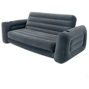 Intex 66552NP Pull-Out Sofa Divano Letto Gonfiabile 2 Posti 231x203x66 cm Valvola 2-in-1 200 Kg colore Grigio