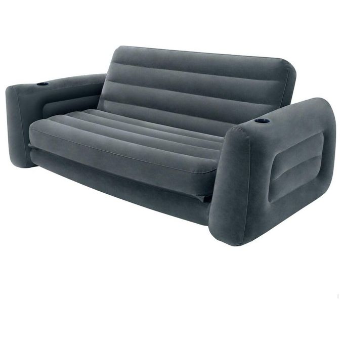 Intex 66552NP Pull-Out Sofa Divano Letto Gonfiabile 2 Posti 231x203x66 cm Valvola 2-in-1 200 Kg colore Grigio