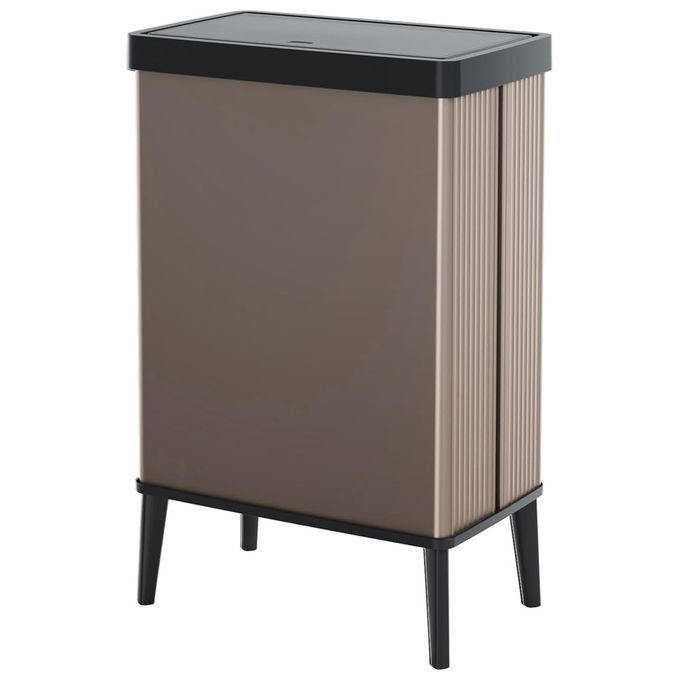 Keter 261010 Verto High Pattumiera Raccolta Differenziata 54 L Coperchio a Pressione colore Rosa Perla