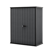 Keter Cortina Alto Casetta da Giardino Rettangolare con Serratura Impermeabile 140x73,6x170,4 cm colore Grigio