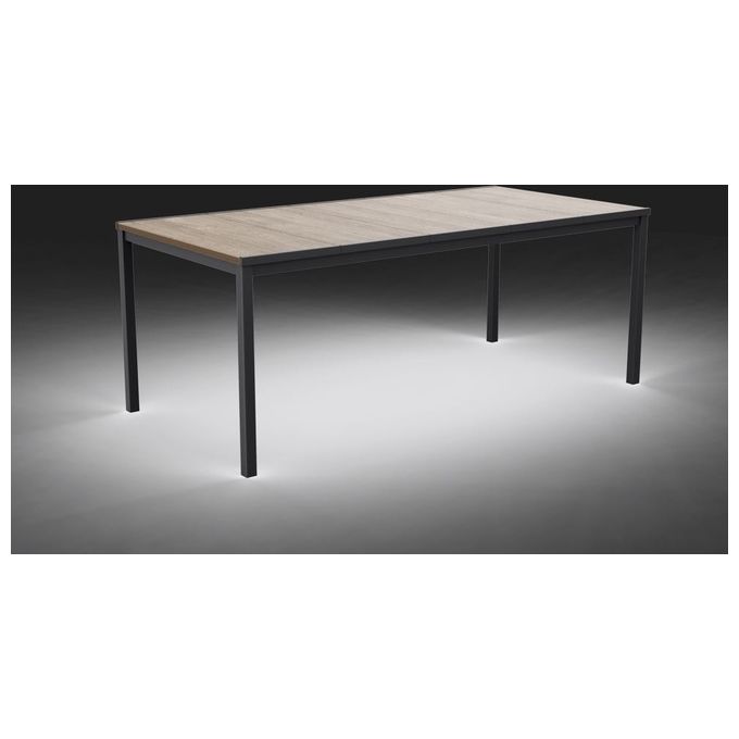 Keter 260574 Tavolo da Esterno Porto Effetto Legno Struttura Grafite 200x95x75 cm colore Nero Legno