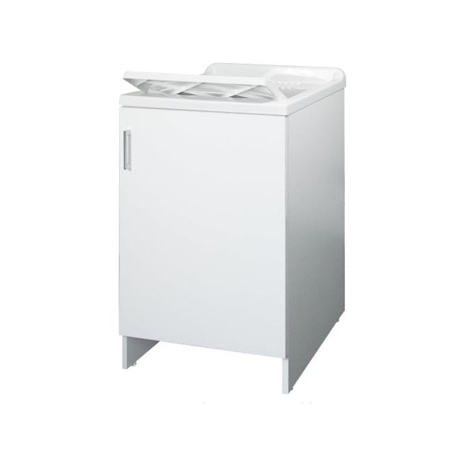 Negrari 7006AK Lavatoio in Nobilitato con Vasca in Resina Resistente agli Acidi Kit di Montaggio Incluso colore Bianco