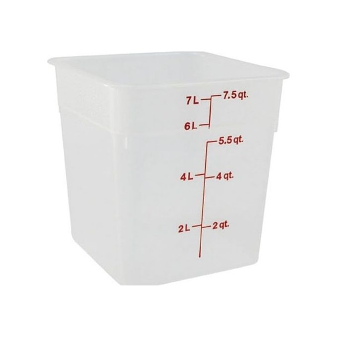 Cambro 8SFSPP190 CAMSQUARES Contenitore Quadrato Graduato in Polipropilene 7.6 L Traslucido