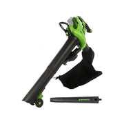 Greenworks GD48BVII Soffiatore Aspiratore a Batteria 48V Brushless 396 km-h Sacco 45 L senza Batteria