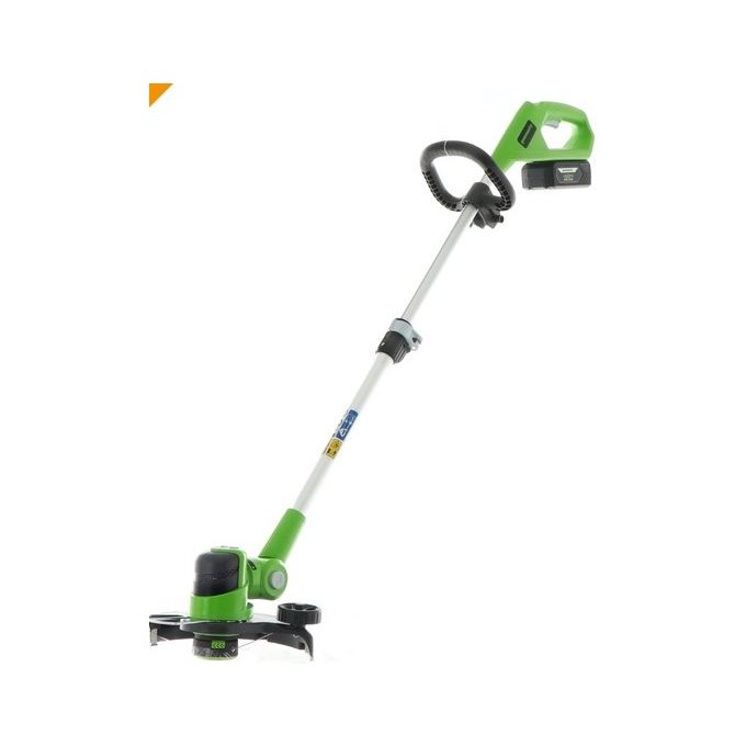 Greenworks G48LT30K2 Tagliabordi a Batteria 48V con Batteria 2 Ah e Caricabatteria Inclusi Impugnatura Singola Asta Telescopica Testina 2 in 1 colore Nero