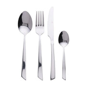 Villa d'Este Home Tivoli 5901279 Cut Set Posate 24 Pezzi Acciaio Inox 18-0 6 Coltelli 6 Forchette 6 Cucchiai 6 Cucchiaini colore Silver Lucido