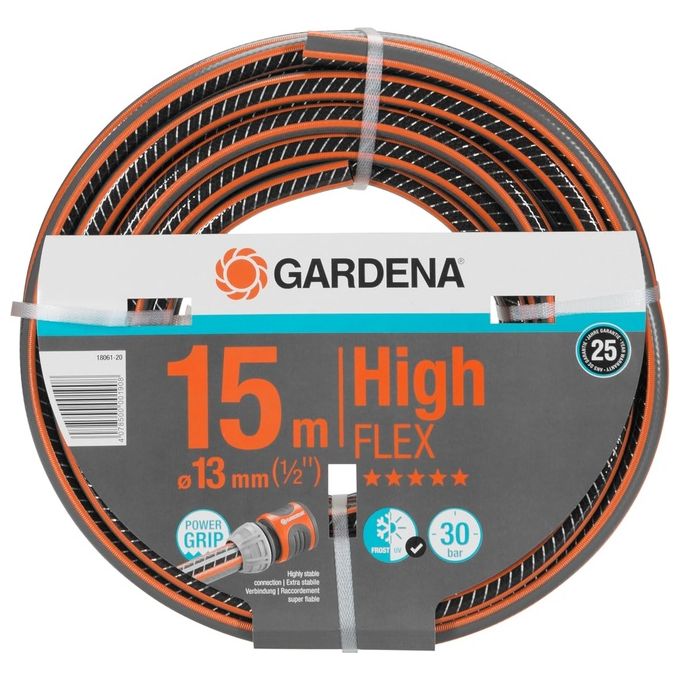 Gardena 18061 Comfort HighFLEX Tubo da Giardino 15 m 13 mm resistenza 30 bar Power Grip anti attorcigliamento UV