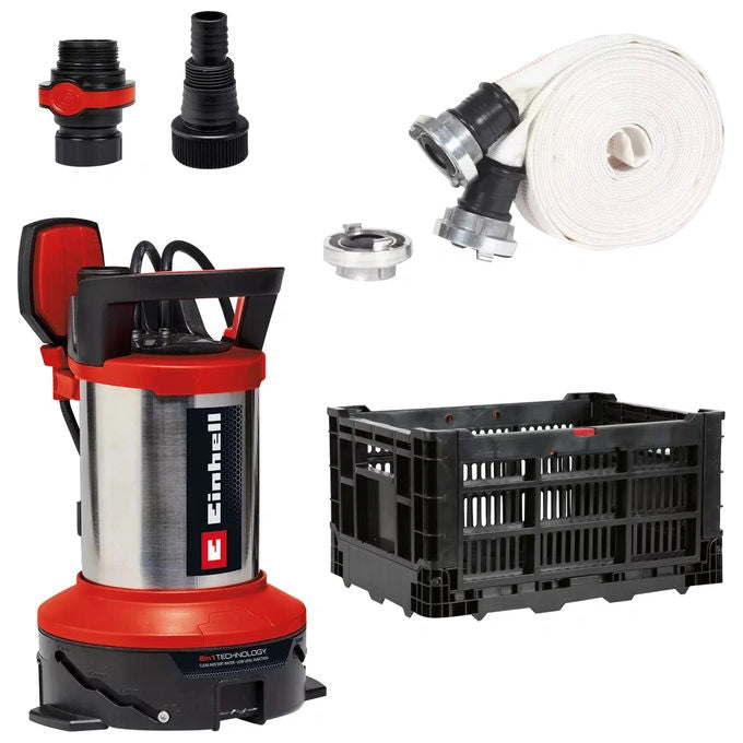 Einhell 4181515 GE-DP 7535 N LL ECO Pompa a Immersione 2 in 1 Acque Chiare e Scure 750W 18500 L-h Ø 35 mm