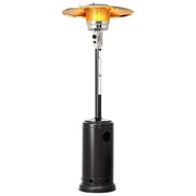 Wintem ND Fungo Riscaldante a Gas 12kW con Accensione Piezoelettrica e Ruote per Spostamento Facile Compatibile con Bombola 15Kg colore Nero
