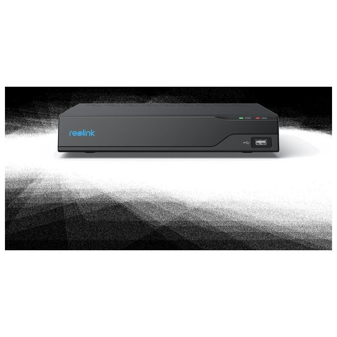 Reolink NVS8 NVR 8 canali PoE 4K 3840x2160 HDD 2TB espandibile 12TB HDMI VGA colore Nero