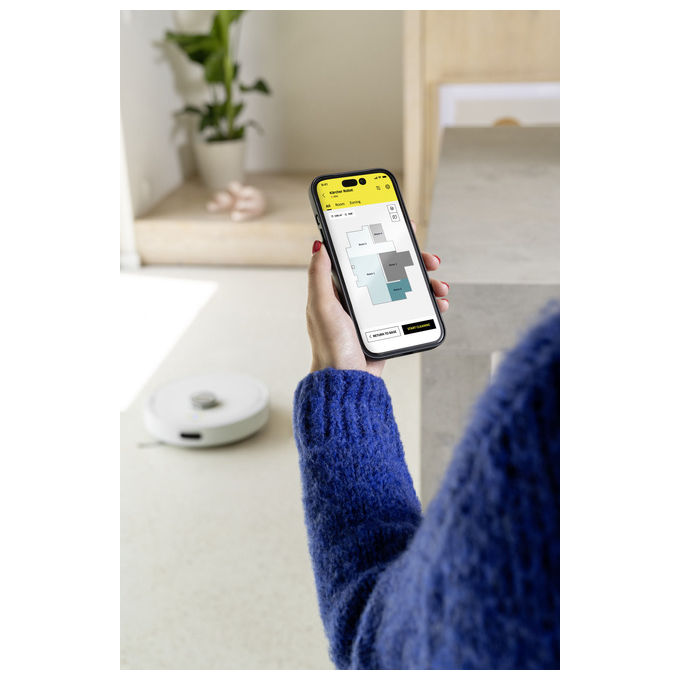 Kärcher RVC3COMFORT Robot aspirapolvere LiDAR 0.33 L autonomia 130 min Wi-Fi mappatura colore Bianco