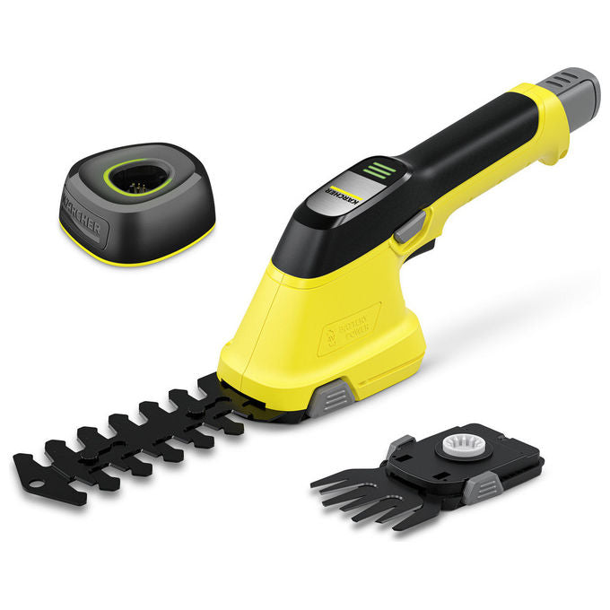 Karcher GSH 4-4 PLUS SET Tagliasiepi e Tagliaerba 2-in-1 con Batteria 4 V 2,5 Ah colore Giallo