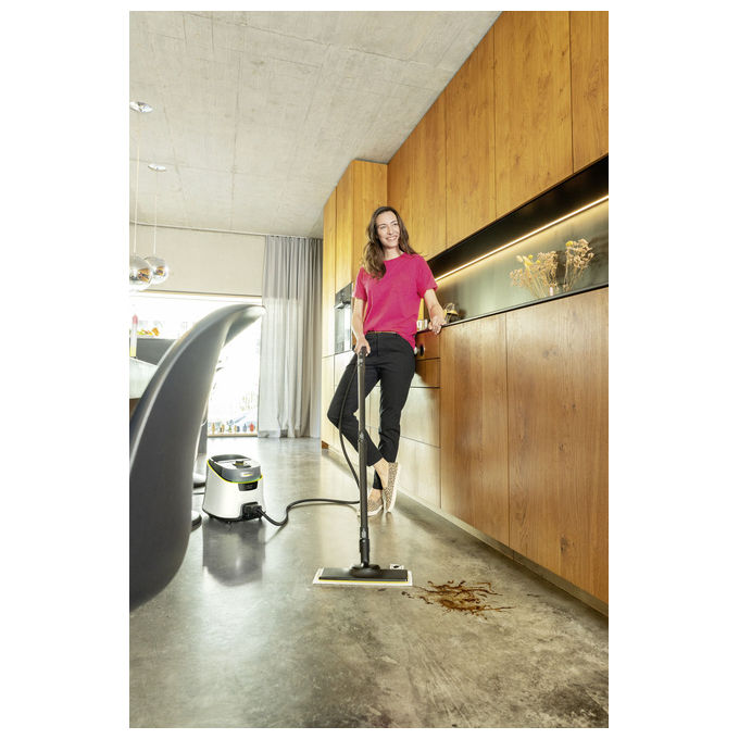 Kärcher 1.513-491.0 SC 5 Deluxe Signature Line Pulitore a Vapore 2250W 4 bar 1,3 L VapoHydro 130 m² colore Bianco