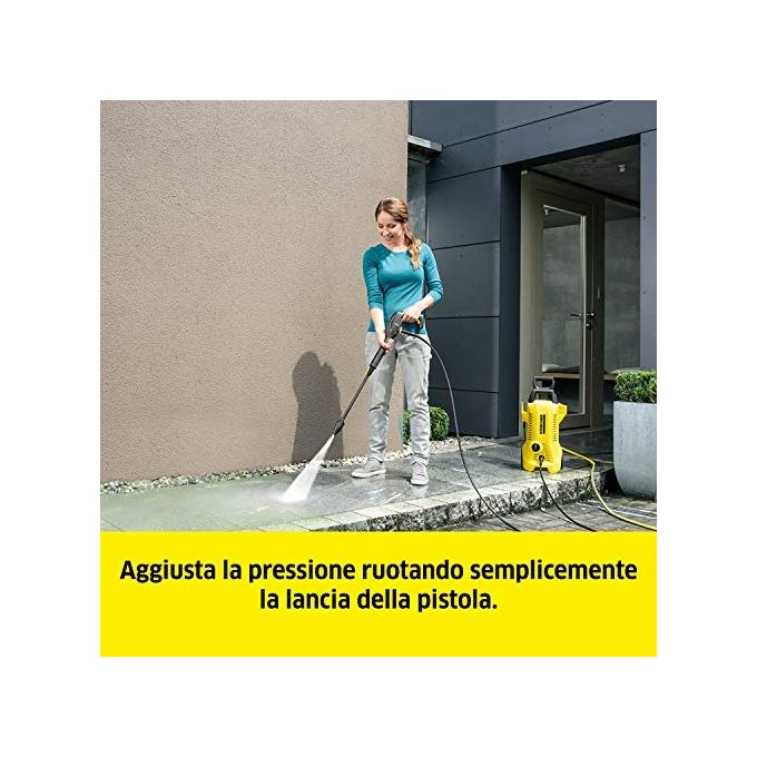 Kärcher 1.673-603.0 K 2 Power Control Home Idropulitrice 110 bar 360 l-h 1400 W 20 m² Lavasuperfici T1 incluso colore Nero Giallo