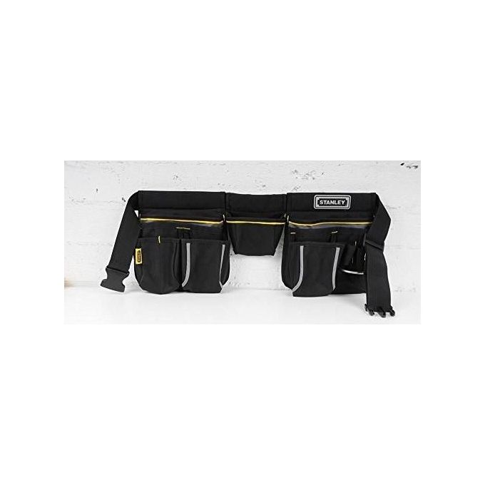 Stanley 1-96-178 FatMax Fodero Porta Utensili Doppio 9 Tasche Nylon Cordura 600D colore Nero Giallo