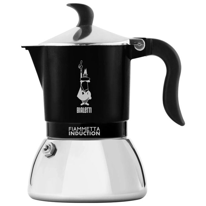 Bialetti 0007149 Fiammetta Induction Caffettiera Moka per Induzione 2 Tazze 0,1 L colore Nero