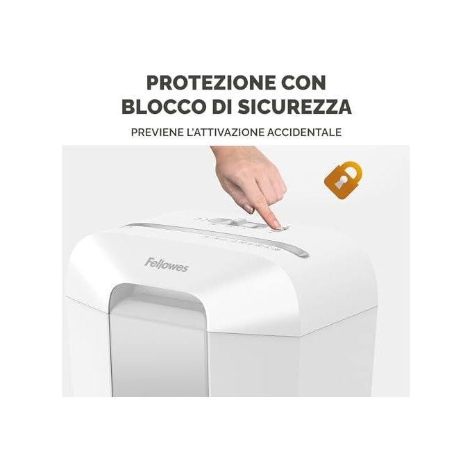 Fellowes Powershred LX 70 Distruggi Documenti a Frammento Bianco