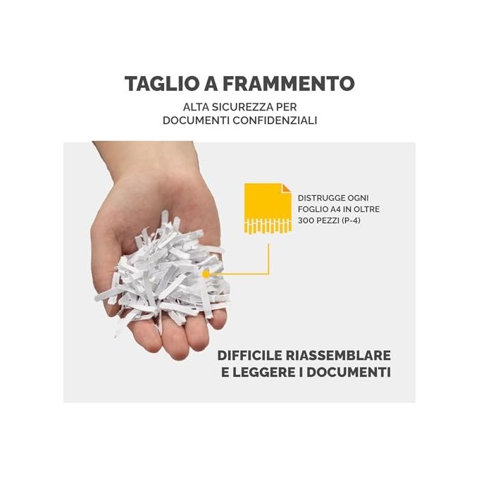 Fellowes Powershred LX 70 Distruggi Documenti a Frammento Bianco