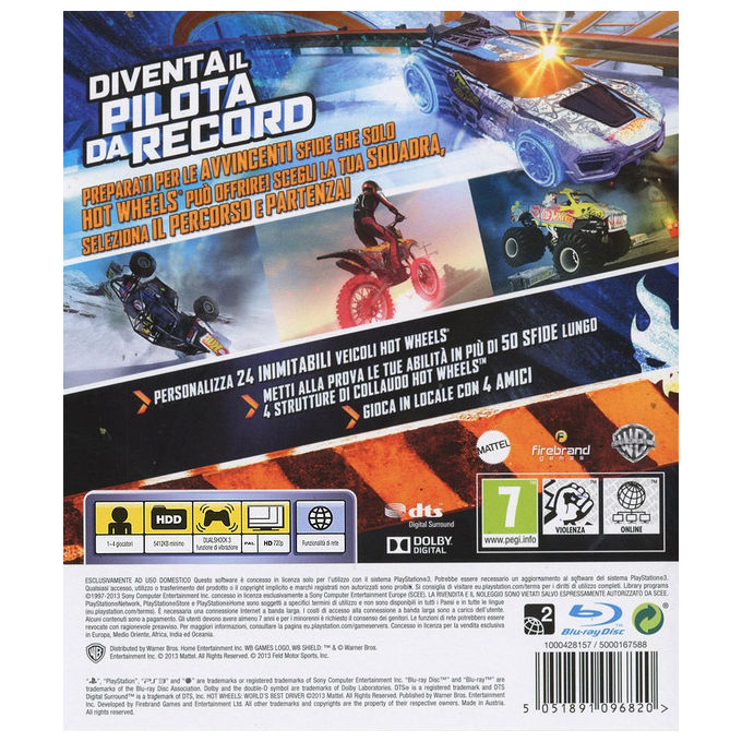 Warner Bros Hot Wheels World's Best Driver PlayStation 3 Guida Italiano