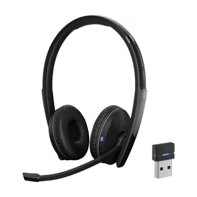 EPOS 1000882 ADAPT 260 Cuffie Wireless Stereo con Microfono a Cancellazione del Rumore e Dongle USB-A Bluetooth 5.0 Fino a 27 Ore di Autonomia Certificata Microsoft Teams colore Nero