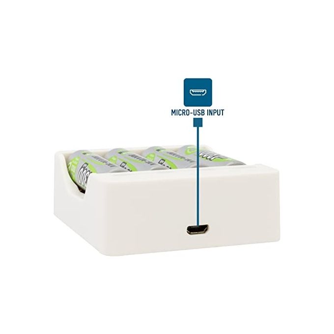 Ansmann Caricabatterie Basic IV con 4 x AA 1300mAh Akku