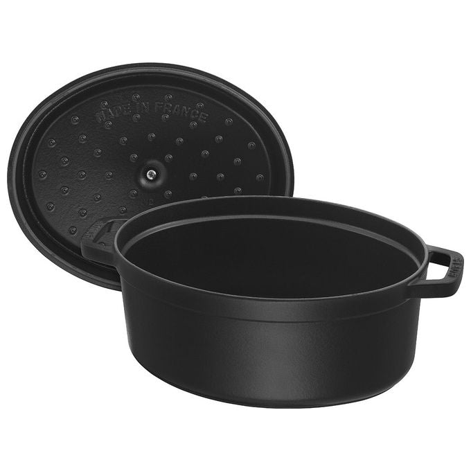 Staub 3272341041258 Cocotte Ovale in Ghisa 12 L Induzione e Forno Fino a 260 °C Colore Nero