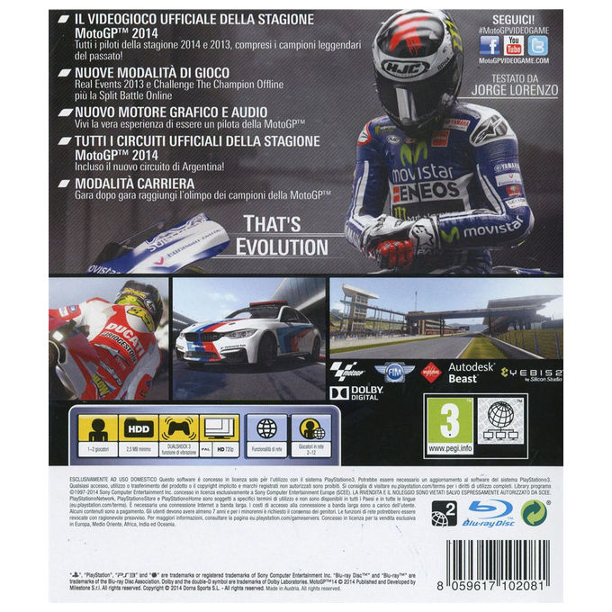 Milestone, Moto GP 14, Standard, PS3
