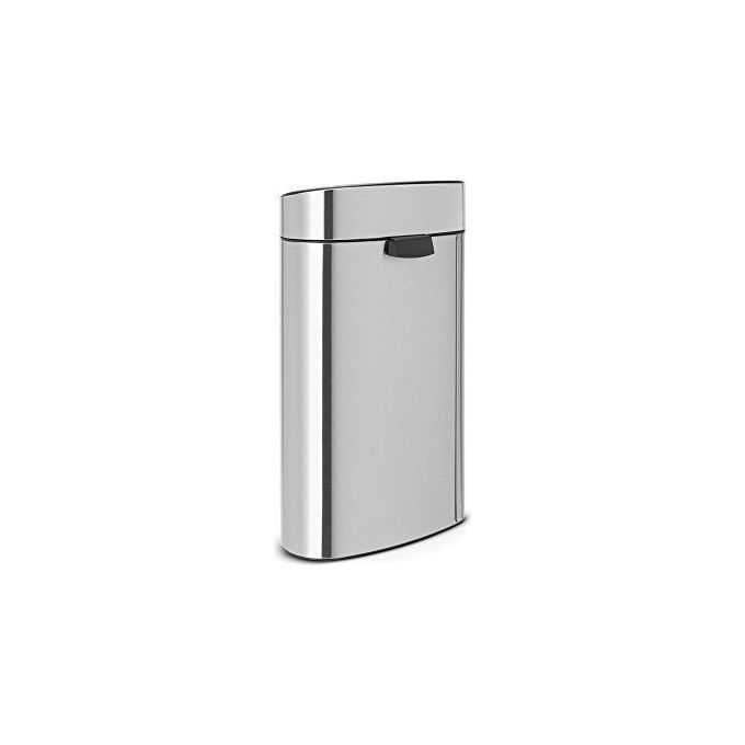 Brabantia 8710755100680 Touch Bin New Recycle Pattumiera 33 Litri Apertura Soft-touch Doppio Secchio Interno in Plastica colore Acciaio Opaco