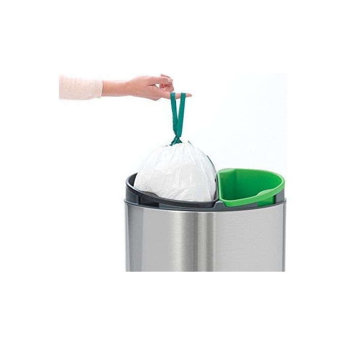 Brabantia 8710755100680 Touch Bin New Recycle Pattumiera 33 Litri Apertura Soft-touch Doppio Secchio Interno in Plastica colore Acciaio Opaco