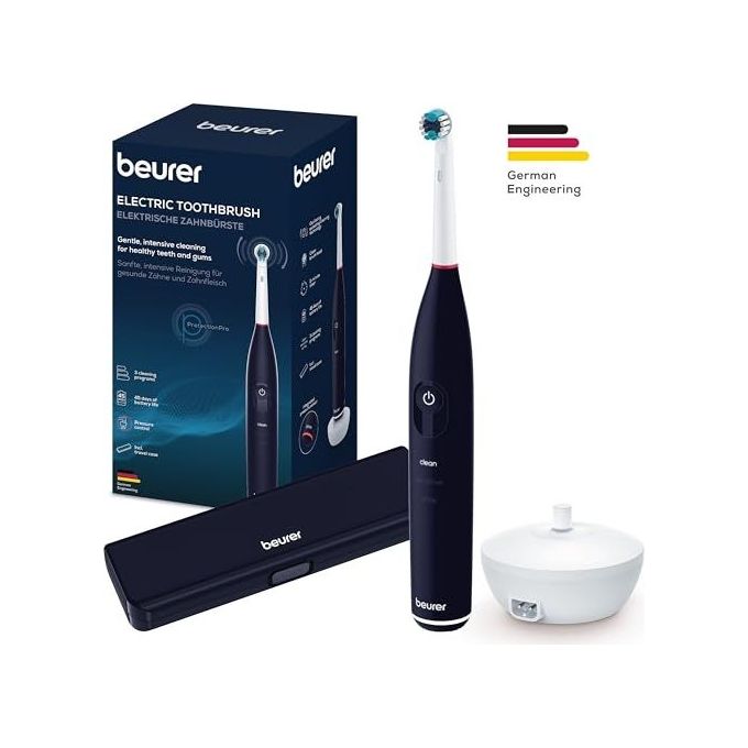 Beurer TB 50 Spazzolino elettrico oscillante 3D 3 modalita' timer 2 min autonomia 45 giorni sensore pressione colore Bianco