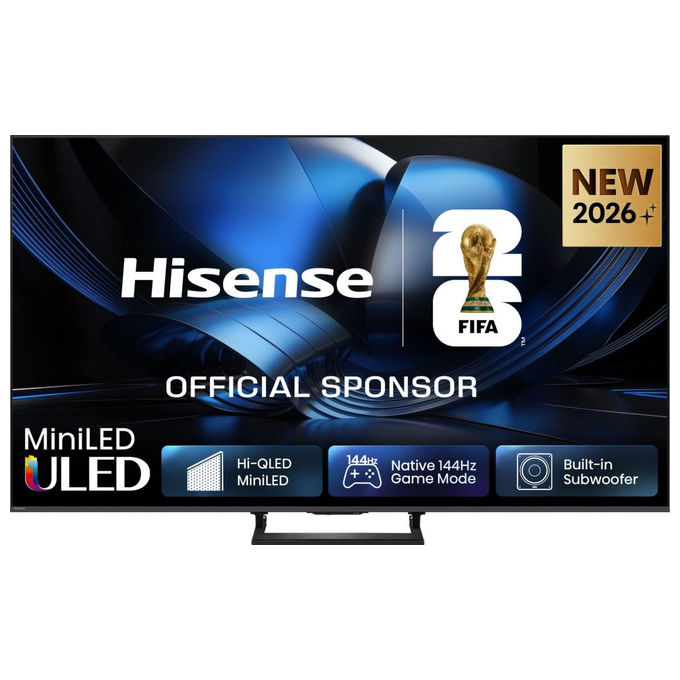 Hisense 100U7SE Smart TV MiniLED 4K 100'' 165Hz Dolby Vision IQ HDR10+ Dolby Atmos colore Nero