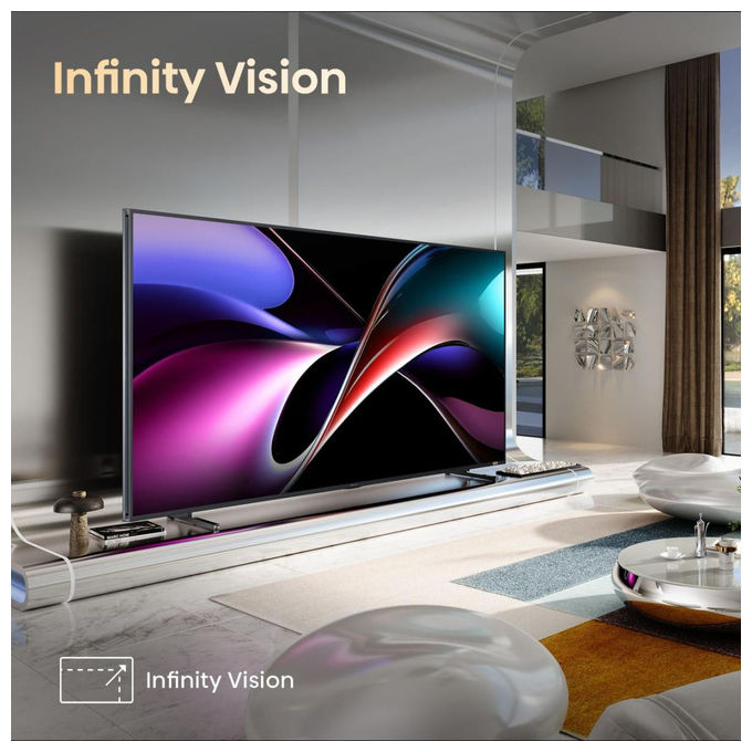 Hisense 100UXQ Smart TV Mini LED ULED 100'' 4K UHD 165 Hz Dolby Vision FreeSync Premium Pro VIDAA colore Nero