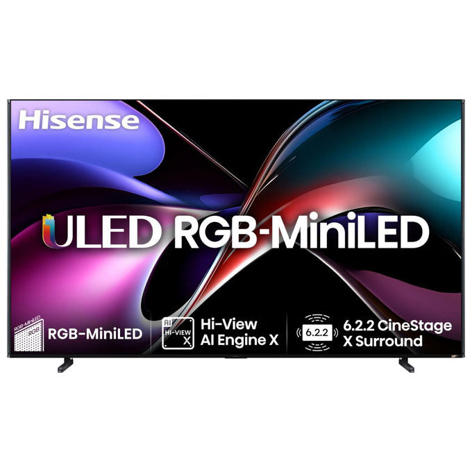 Hisense 100UXQ Smart TV Mini LED ULED 100'' 4K UHD 165 Hz Dolby Vision FreeSync Premium Pro VIDAA colore Nero