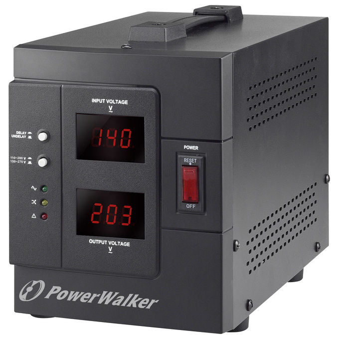 BlueWalker 10120313 PowerWalker AVR 1500 SIV FR Regolatore automatico di tensione 1500 VA 1200 W Onda sinusoidale simulata colore Nero