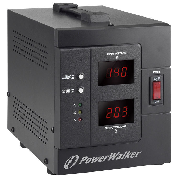 BlueWalker 10120313 PowerWalker AVR 1500 SIV FR Regolatore automatico di tensione 1500 VA 1200 W Onda sinusoidale simulata colore Nero