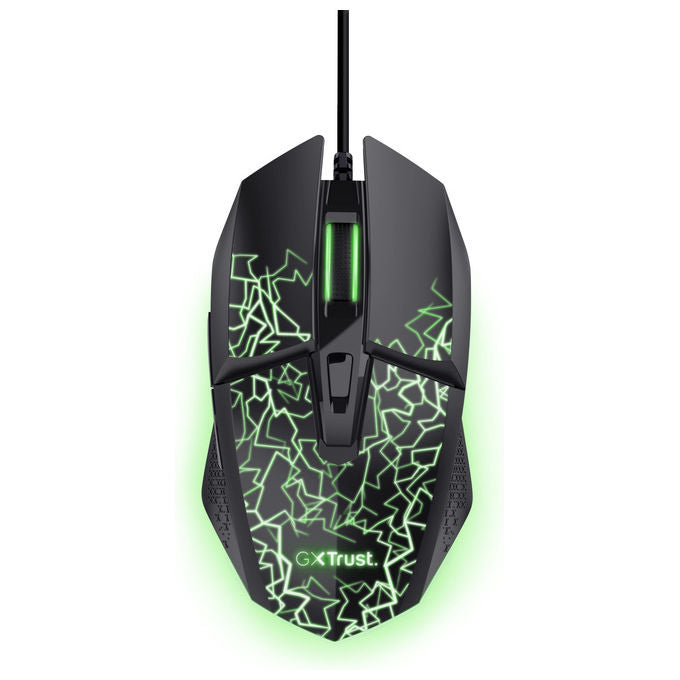 Trust 10123717 Felox Gaming Mouse Sensore di precisione Regolabile Profilo sagomato colore Nero