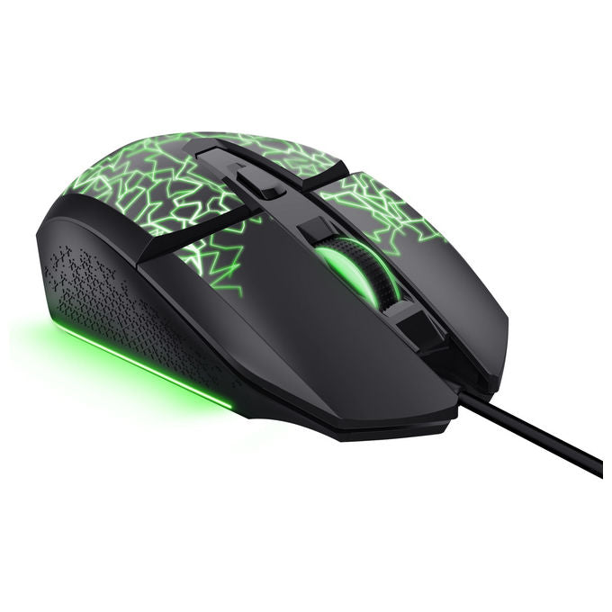 Trust 10123717 Felox Gaming Mouse Sensore di precisione Regolabile Profilo sagomato colore Nero