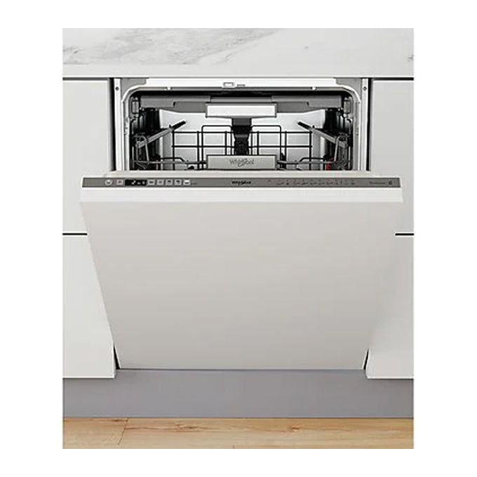 Whirlpool WIO 3O41 PL - Lavastoviglie a scomparsa totale 14 coperti, Classe C, PowerClean Pro, 6° SENSO, Terzo cestello, (82x59,8x55,5 cm), Inox