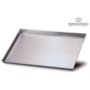 Agnelli COAL49-350 Teglia Rettangolare Lega Alluminio 3003 con Orlo per Pizza e Pasticceria 50x35x3 cm colore Argento
