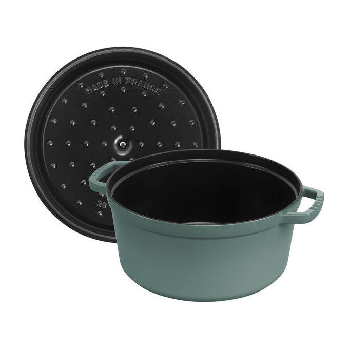 Staub 1025323 La Cocotte Pirofila casseruola in ghisa smaltata 3,7 L diametro 24 cm colore Eucalipto