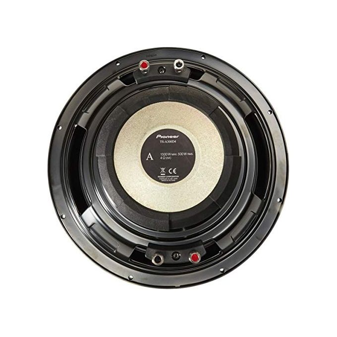 Pioneer TSA300D4 Serie A Subwoofer Auto Doppia Bobina 12'' 500W RMS 1500W colore Nero