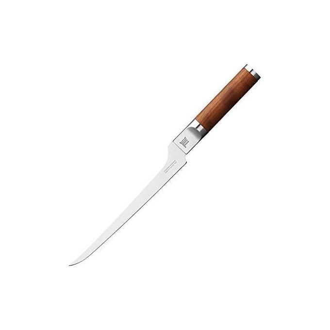 Fiskars 1026423 Norden Coltello da Filetto Lama in Acciaio Inossidabile 20 cm Manico in Betulla Colore Marrone Argentato