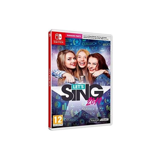 Deep Silver RAVA08.UK.451M Let's Sing 2019 Gioco per Nintendo Switch con Microfono Fisico e Supporto App Smartphone 30 Brani Internazionali colore Nero