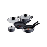 Lagostina 2100128458 Cucina Green Set di Pentole Antiaderenti 8 Pezzi con Rivestimento Mineralis e Indicatore Thermo-Signal Induzione Compatibile Lavabile in Lavastoviglie colore Grigio scuro