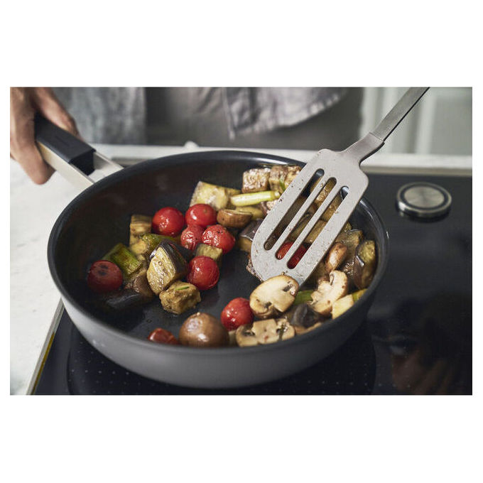 Zwilling 1028816 Pure Padella Multiuso in Acciaio Inox con Rivestimento Ceramico Antiaderente 24 cm colore Nero Grigio